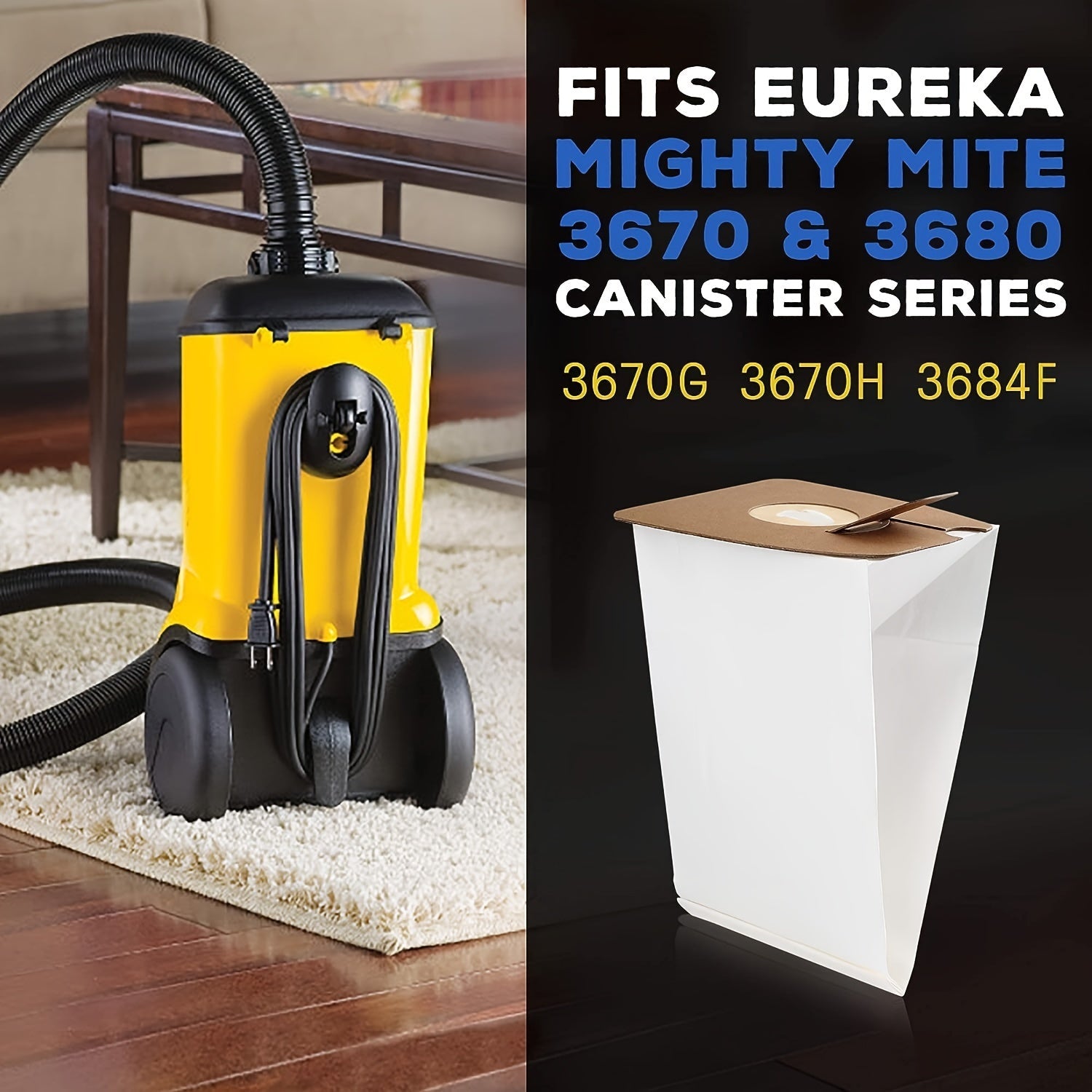 20 dona qog'oz changyutgich sumkasi, turli modellarga mos keladigan almashtirish qismlari