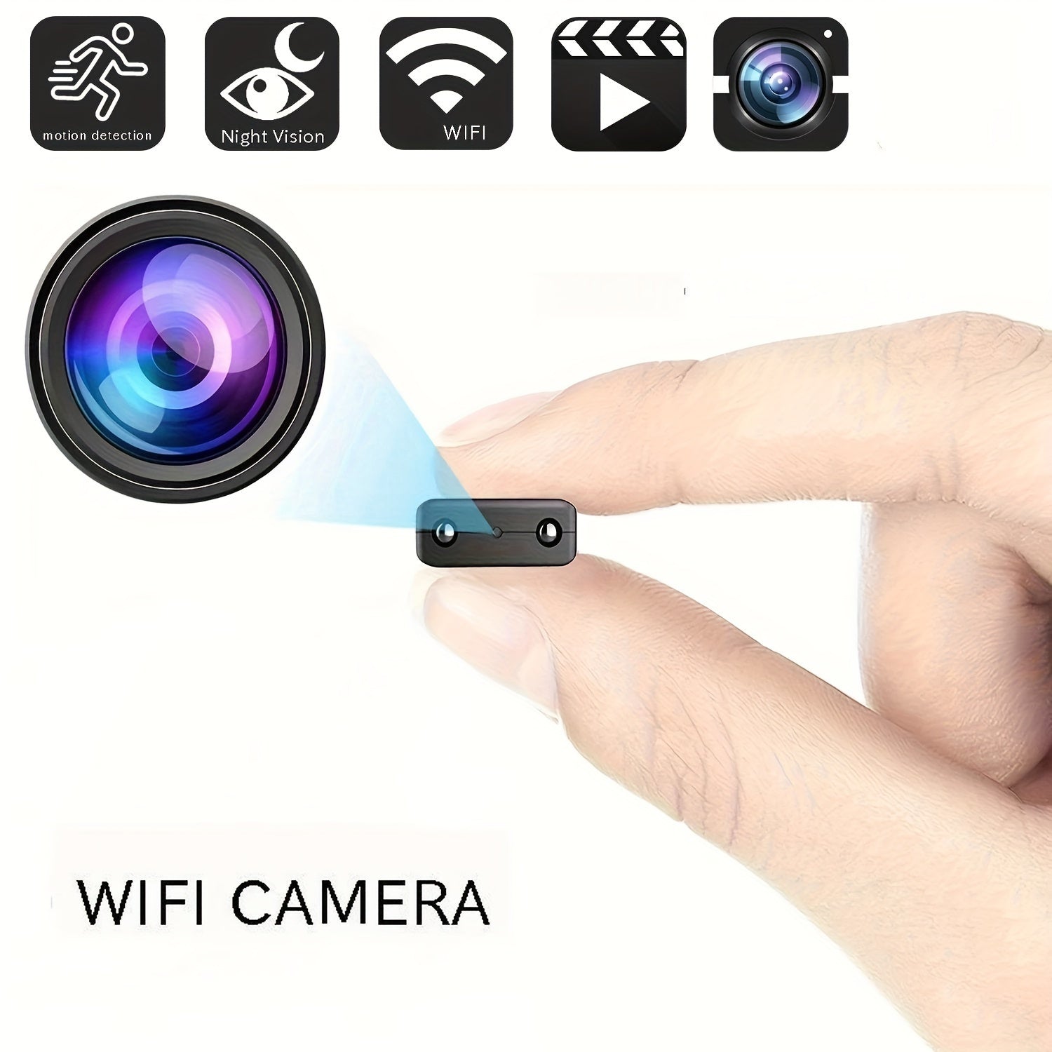Mini WiFi Security Camera Night Vision Motion Detection 480P Wireless IP Cam