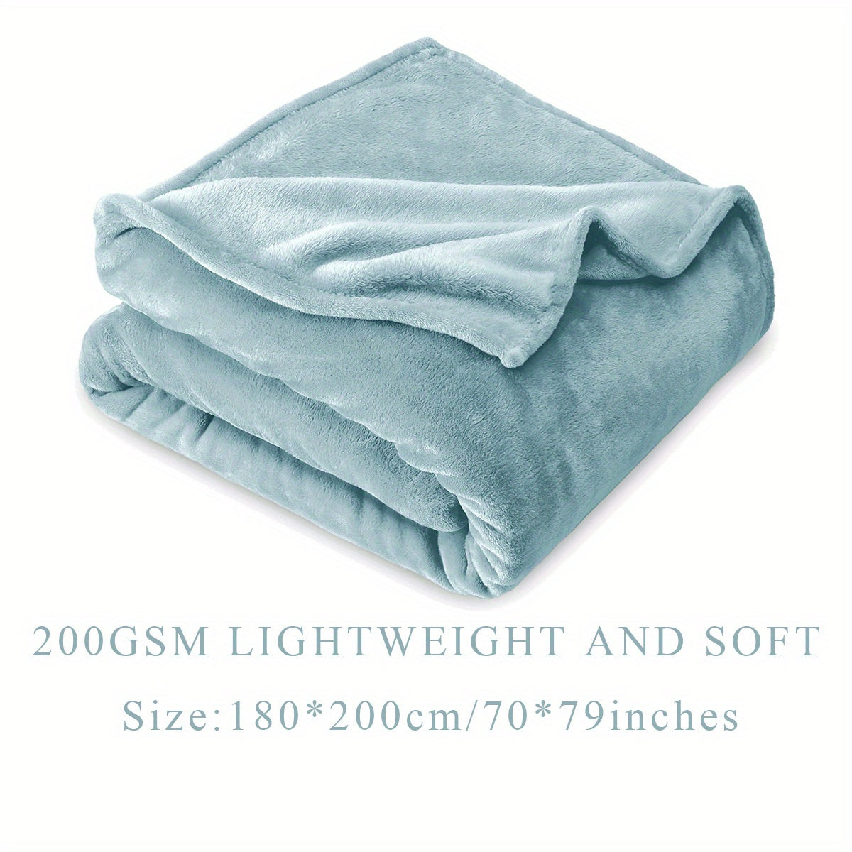 Solid Flannel Blanket 200G Single Piece