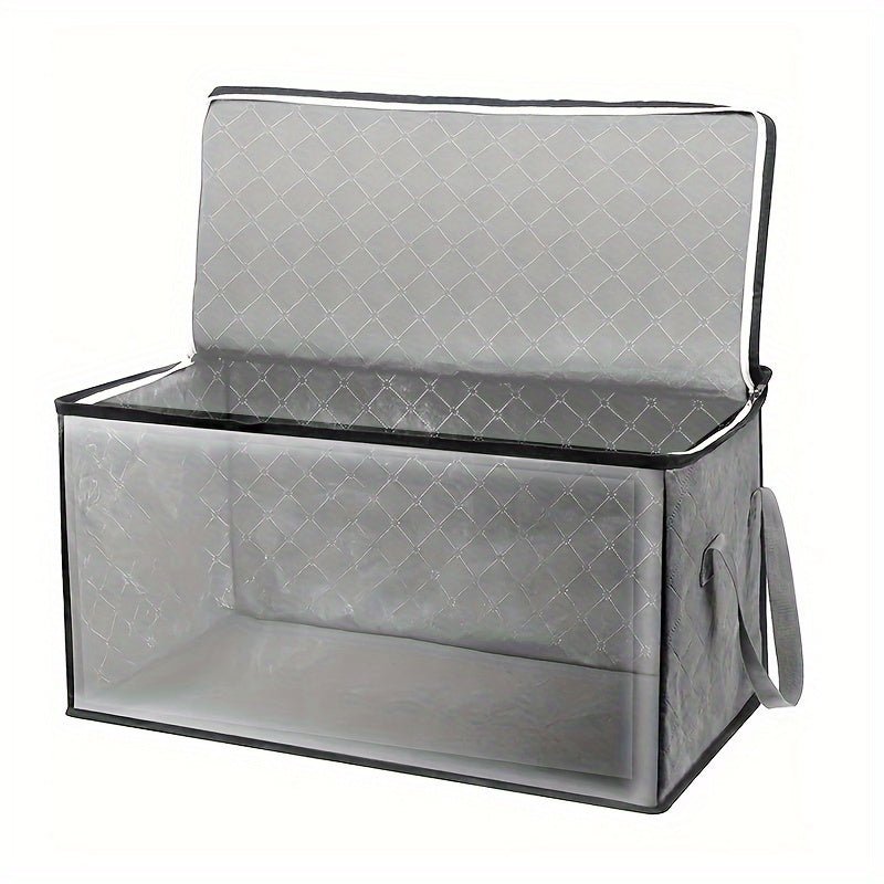 Organizador de armario portátil de gran capacidad con bolsa de almacenamiento de ropa con ventana transparente, bolsa de armario que ahorra espacio