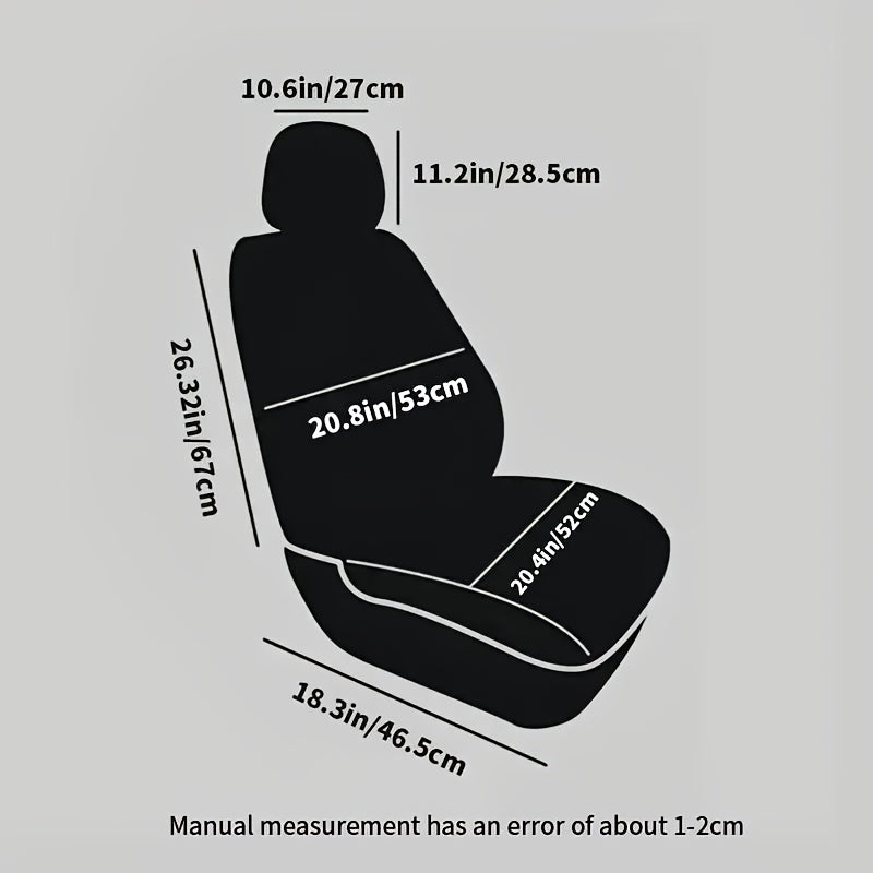 Car Front Seat Cushion Lightweight Sponge Ergonomic All-Season Rectangular