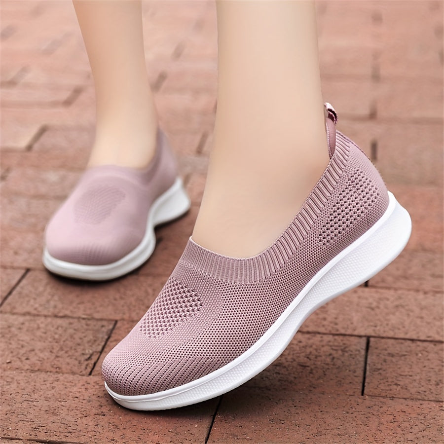 Women's Mesh Sneakers Breathable Lightweight Slip-On Walking Shoes
