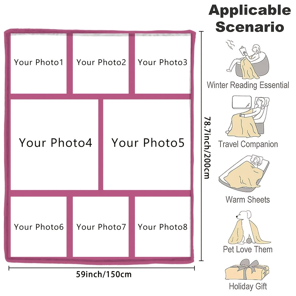 Индивидуальное фланелевое одеяло с фотографией, мягкое теплое одеяло с памятью для пар, семей, дивана, кровати, кемпинга