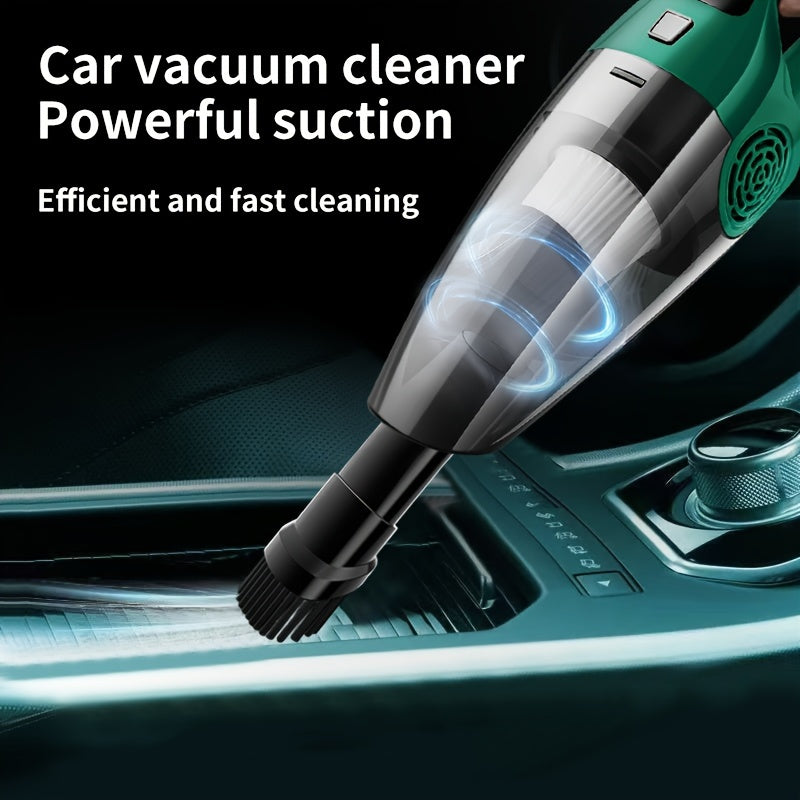 Kuchli qo'l vakuumli avtomobil, aksessuarlar bilan, kuchli so'rish, avtomobil uchun ulagich, uzun sim, past shovqin va transport vositalari ichki qismi uchun portativ dizayn.