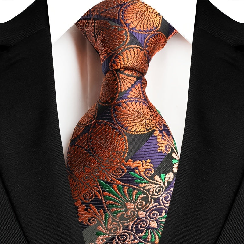 Men's Paisley Waist Flower Tie for Formal Business and Casual Wear