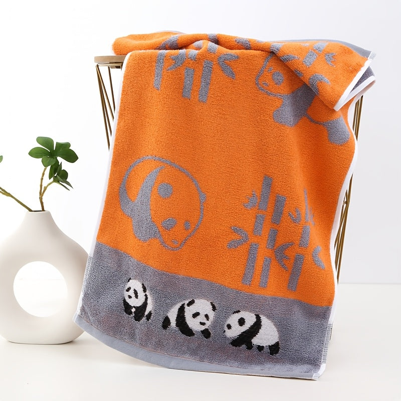 Cute Panda Cartoon Face Towel 25.4x50.8 cm Soft Absorbent Bathroom Hand Towel