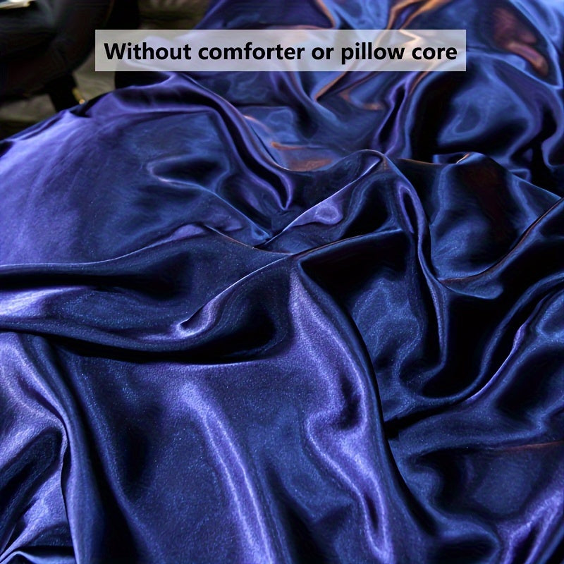 Yog'och rangli satindan yostiqchalari bilan to'liq to'plam, yumshoq, nafas oladigan, teriga do'st, yotoqxona va mehmonxona uchun