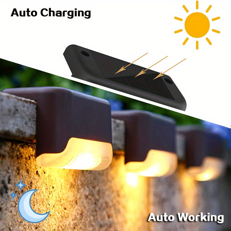 Pack de 8 luces solares para exteriores para escaleras, cercas, patios, jardines y caminos, impermeables