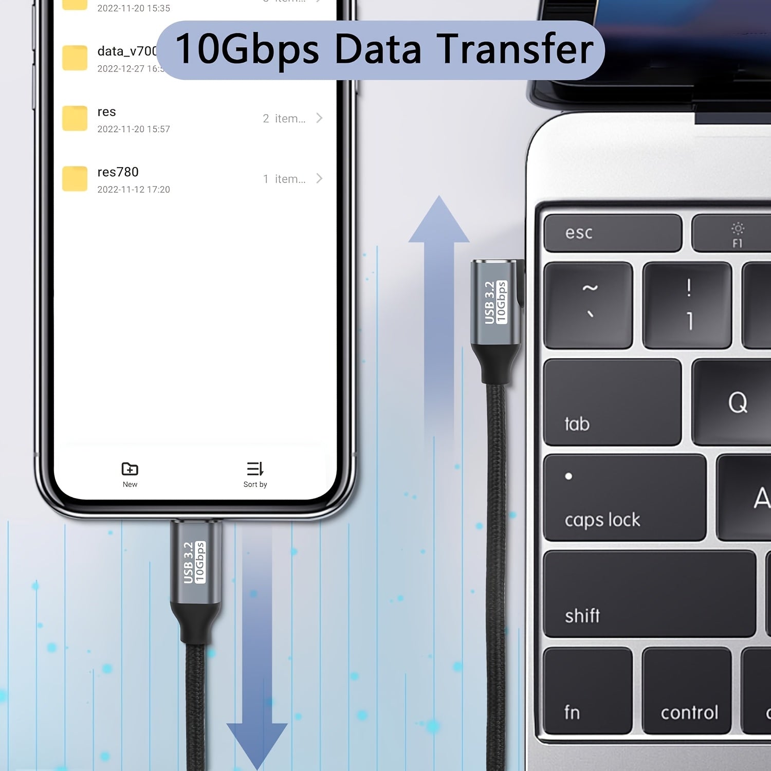 8K 60Hz USB-C Video Cable 100W Power Delivery for Laptops