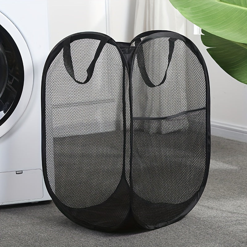 Laundry Basket with Large Folding Design Mesh Storage for Dirty Clothes
