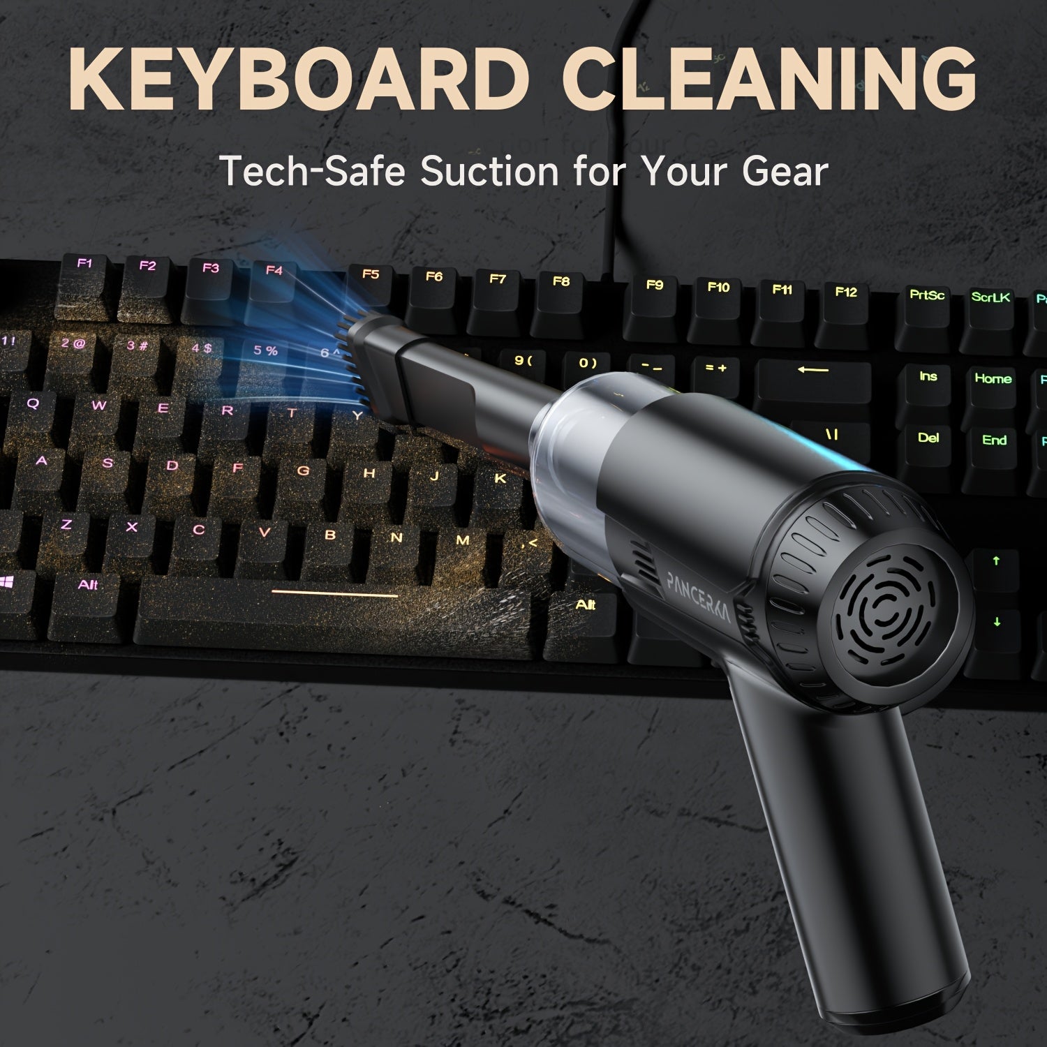 PANCERKA Qo'l bilan ishlatiladigan Avtomobil Changyutgichi, 6000PA Portativ Simsiz, Ko'p nozzle'lar, Avtomobil, Uy, Hayvon, Ofis uchun ixcham