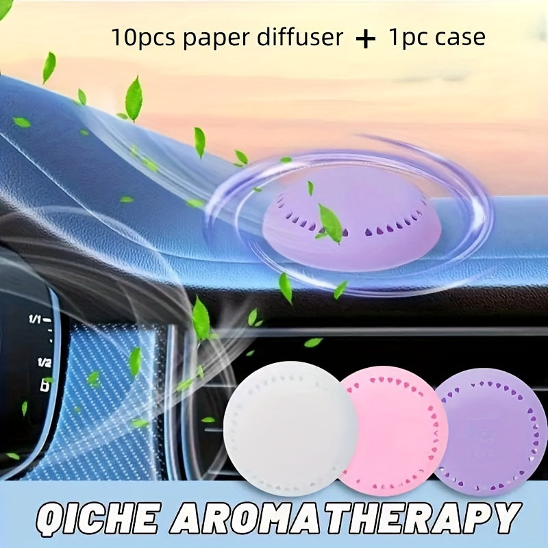 Set of 10 Long-Lasting Scented Air Fresheners in Protective Shells for Home Car Bathroom