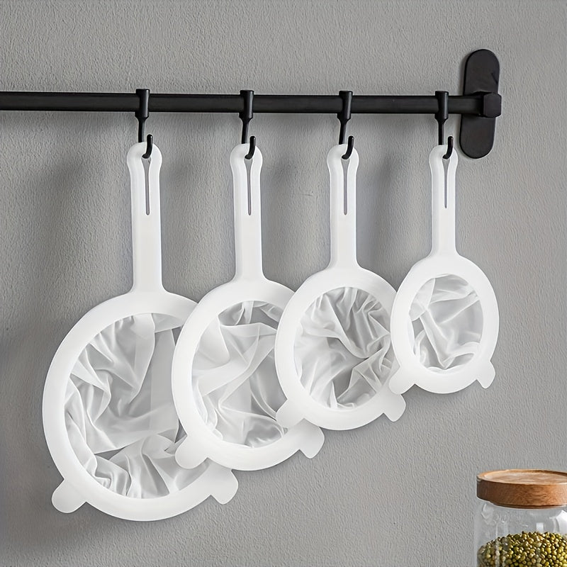 [Хит продаж] 1 шт. Нейлоновая ложка-фильтр для пищи с 300 ячейками, подвесной сито с двойными ушками для процеживания соевого молока, кофе, сока и молочных добавок