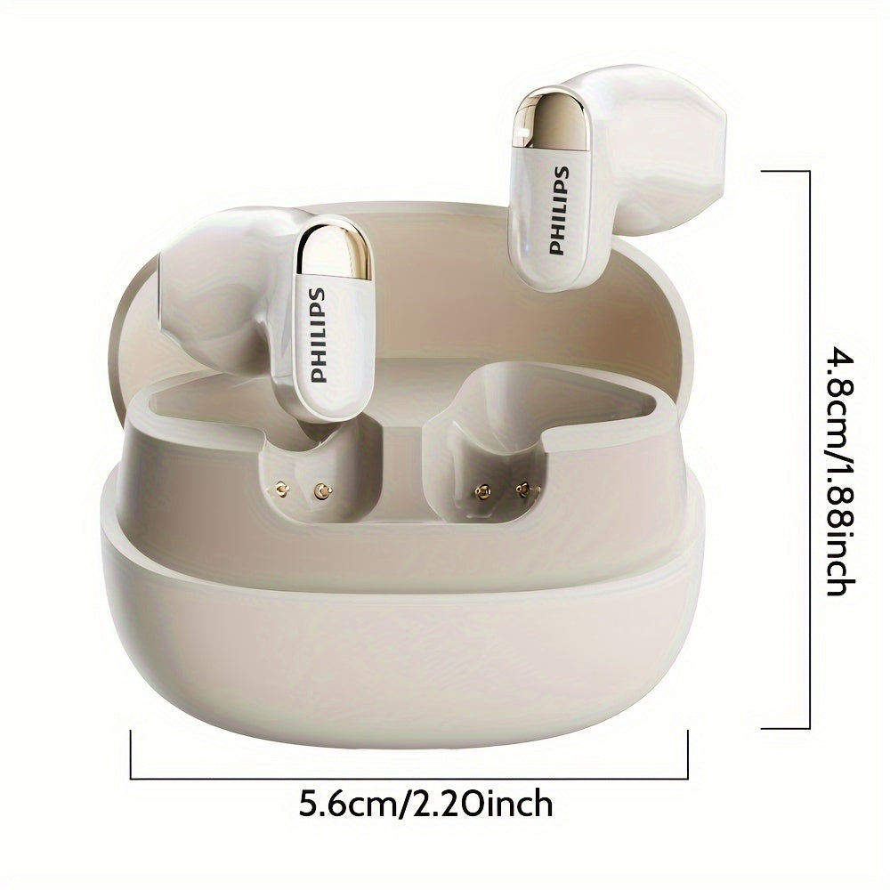 Philips BT5.4 HiFi simsiz quloqchinlar, teginish nazorati, shovqinni bekor qiluvchi ovozli qo'ng'iroq va tez Type-C zaryadlash qutisi bilan. 18 soatlik batareya muddati, iPhone va Android bilan mos keladi. O'yin uchun quloq ichiga joylashadigan.