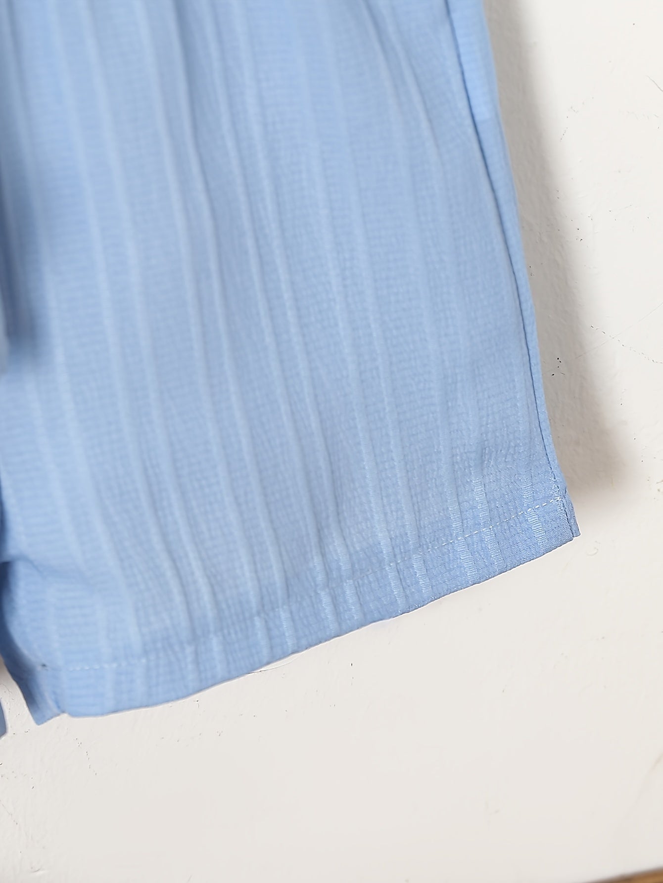 Boy's Summer Cotton Button Shirt and Shorts Set Age 12 and Under