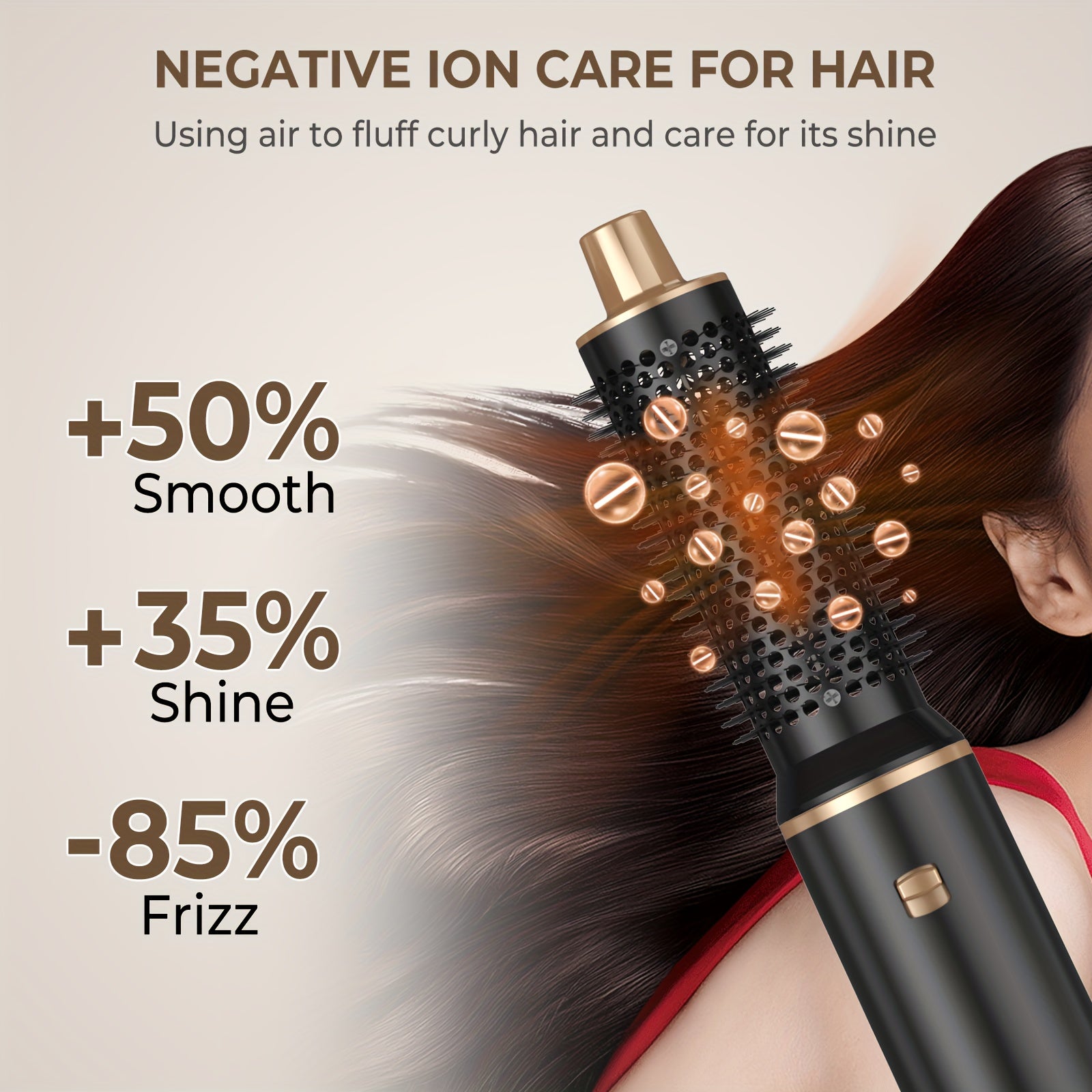 5in1 Hot Air Brush Hair Dryer Styler with 110000 RPM Motor EU Plug