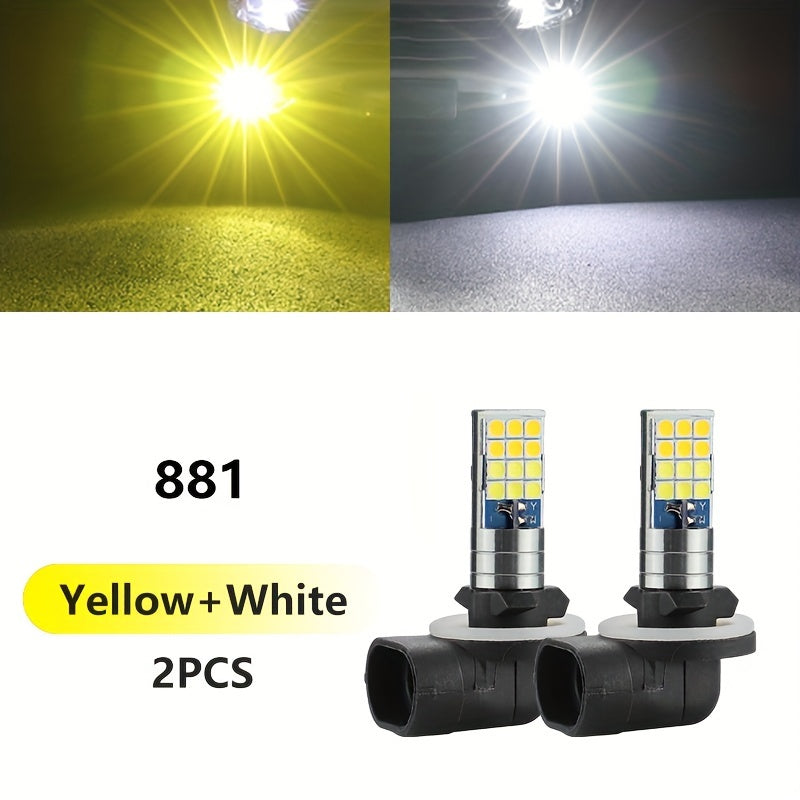 Car LED Fog Light Bulb 6000K White Ice Blue Yellow White 2 Pack