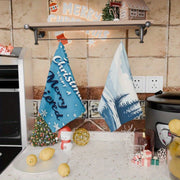 Kitchen Towels Set of 2, 18x66 cm, Christmas Winter Design