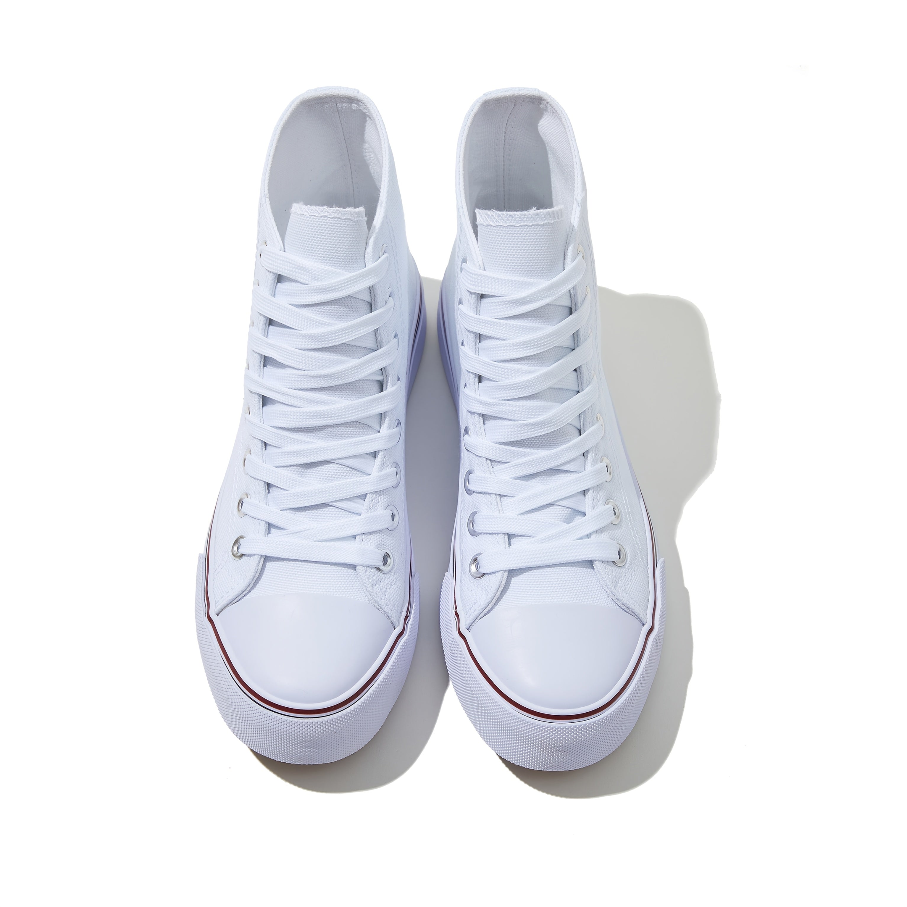 Women’s Casual High-Top Sneakers Black and White Versatile All-Season