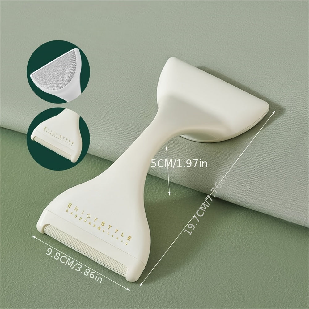 "Ikki tomonlama dizaynga ega Lint olib tashlash cho'tkasi - kiyimlar va gilamlar uchun ixcham va ko'p funksiyali fluff tozalagich, uy tozalash uchun mukammal - oq, yashil va sariq variantlar mavjud"