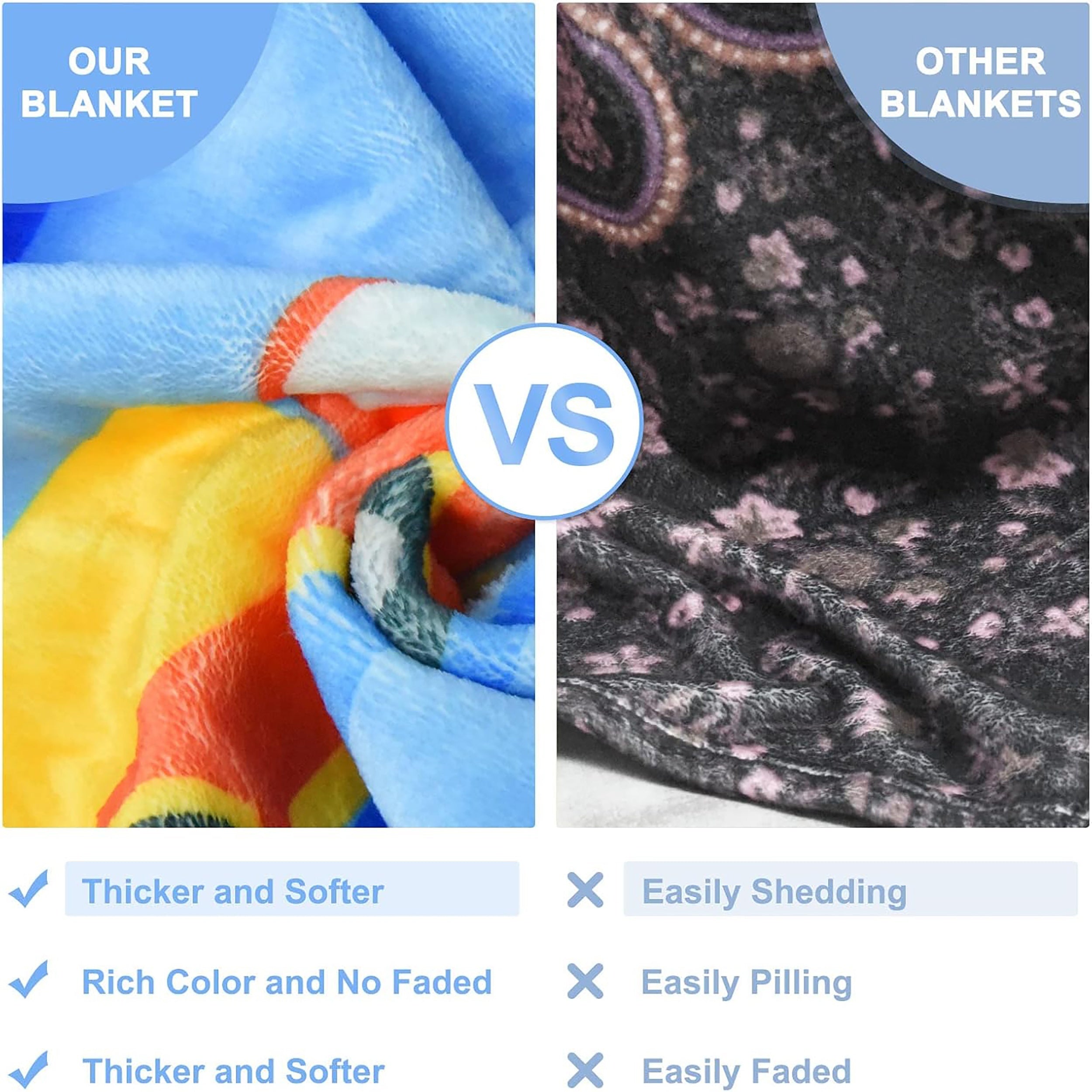 Baby Boys and Girls Lightweight Flannel Velvet Blue Truck Car Blanket 40x50 Inches