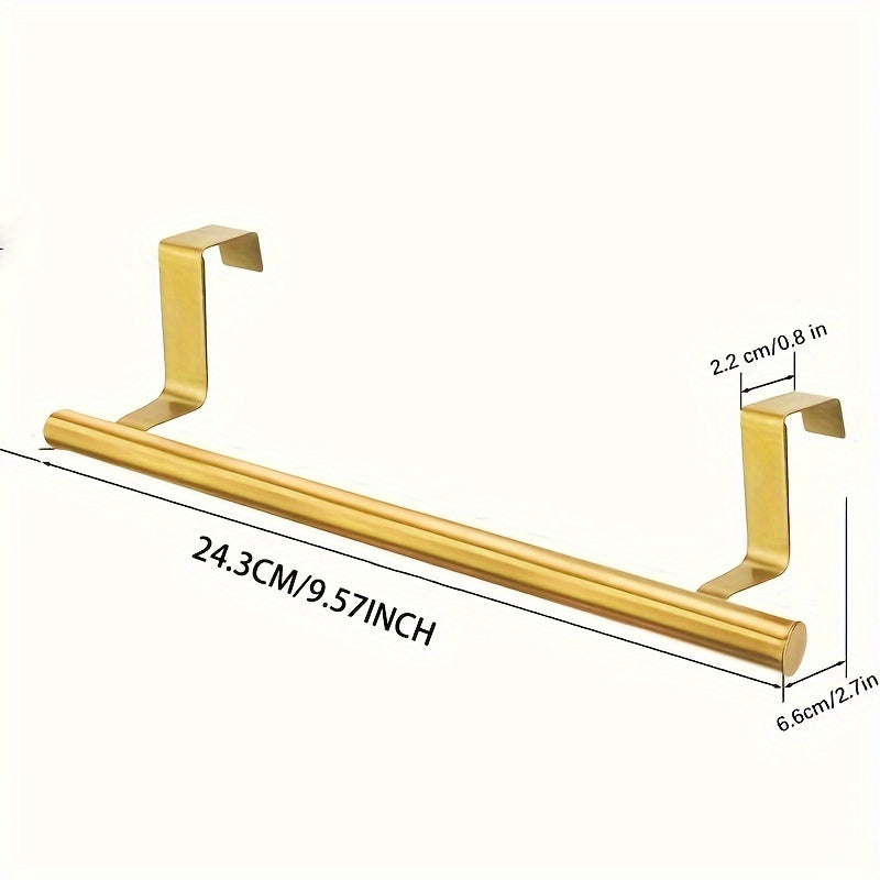 Stainless Steel Towel Bar Wall Mount Rust-Resistant Bathroom Door Cabinet Rack