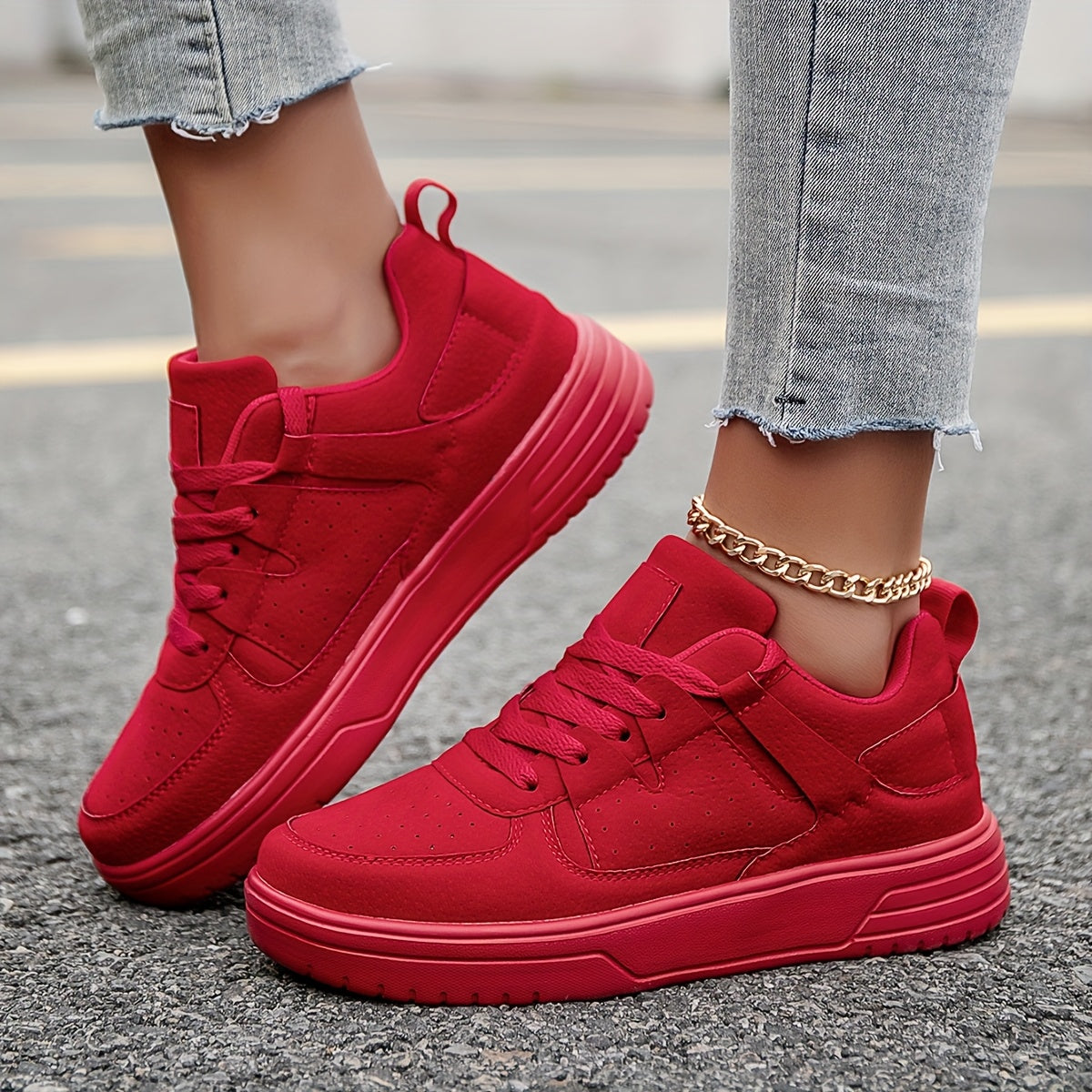 Women's Minimalist Retro Casual Sneakers Lightweight Flat-Soled Walking Shoes