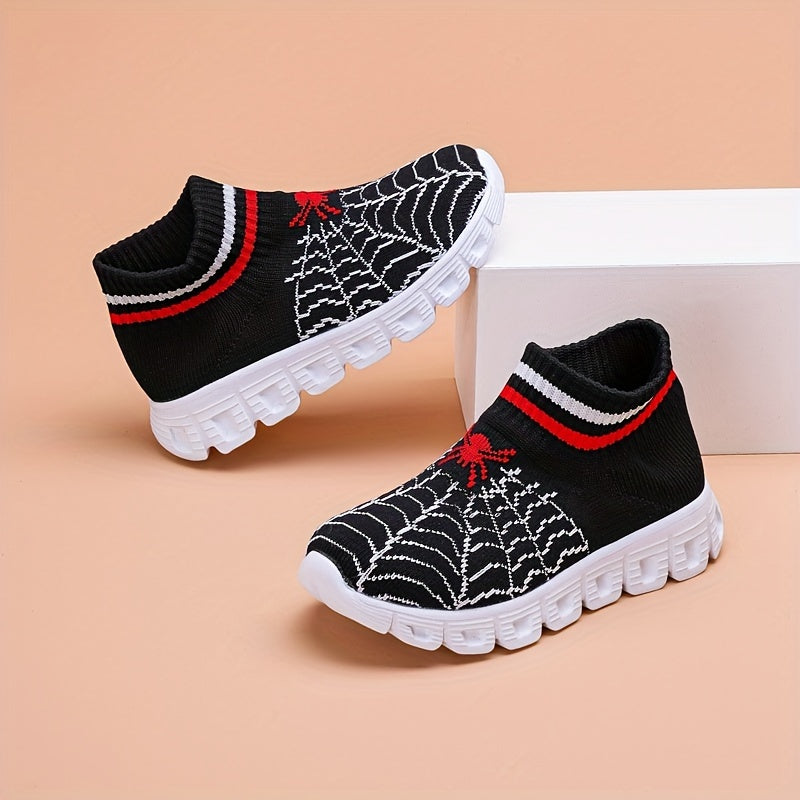 Kids' Slip-On Woven Shoes Boys Girls Breathable Fabric Casual Sneakers with Round Toe