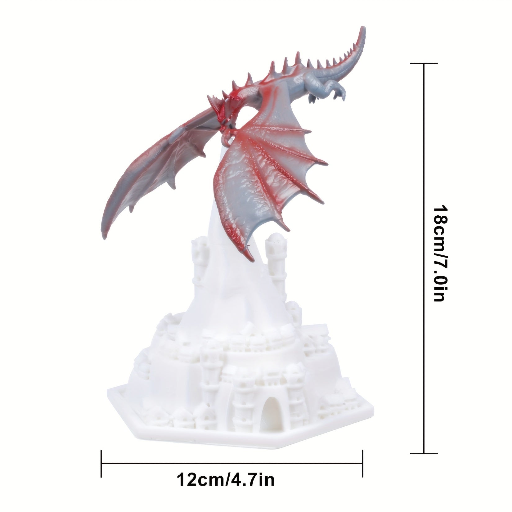 Dragon Night Light with Fire, Rotating and Breathing LED Desktop Lamp