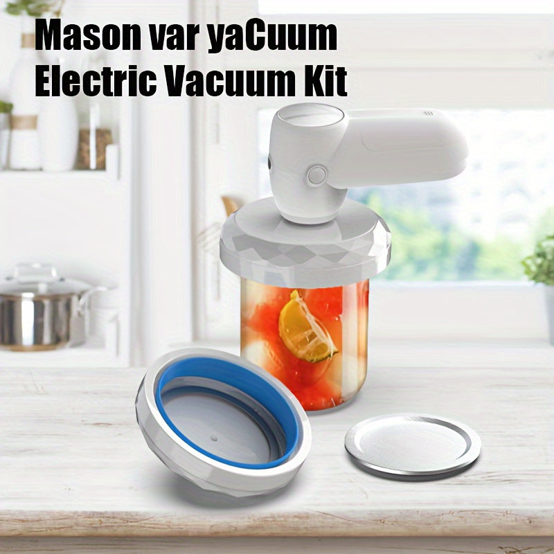 1 dona Portativ 3-in-1 Vacuum Sealer va Havo Pompasi, USB bilan qayta to'ldiriladigan, kuchli yopish, uzoq batareya muddati, 18650 seriyali litiy batareya, oziq-ovqat saqlash va sport to'plar uchun ko'p o'lchovli yopish.