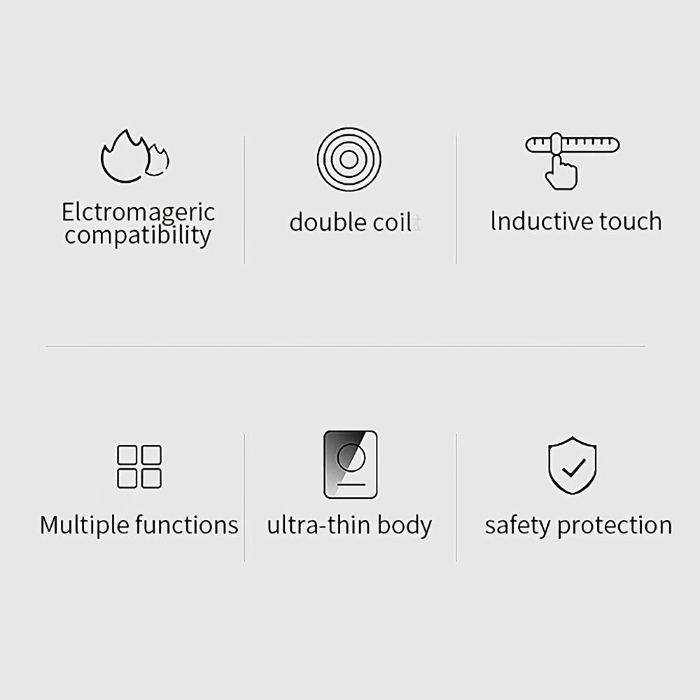 220V Induction Cooktop with Precision Temperature Control Easy to Clean Oil Resistant