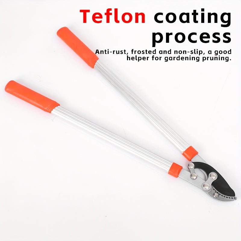 Long-Handled Garden Pruning Shears for Hedges and Branches with Carbon Steel Blades