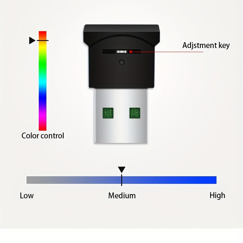Luz de ambiente LED para interior de coche, lámpara de neón de 8 colores que cambia, enchufar y usar