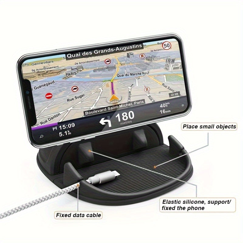 Universal Silicone Car Phone Holder Dashboard Anti-Slip Waterproof Durable