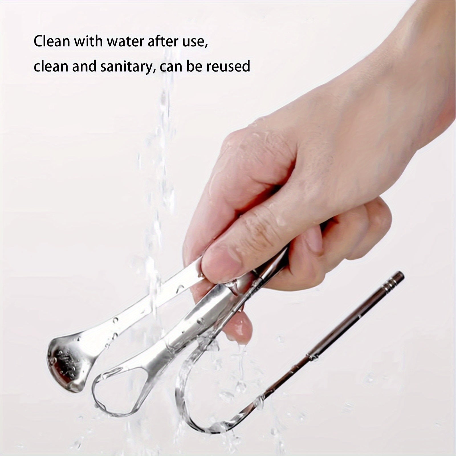 Stainless Steel Tongue Cleaner for Fresh Breath Halitosis Reduction