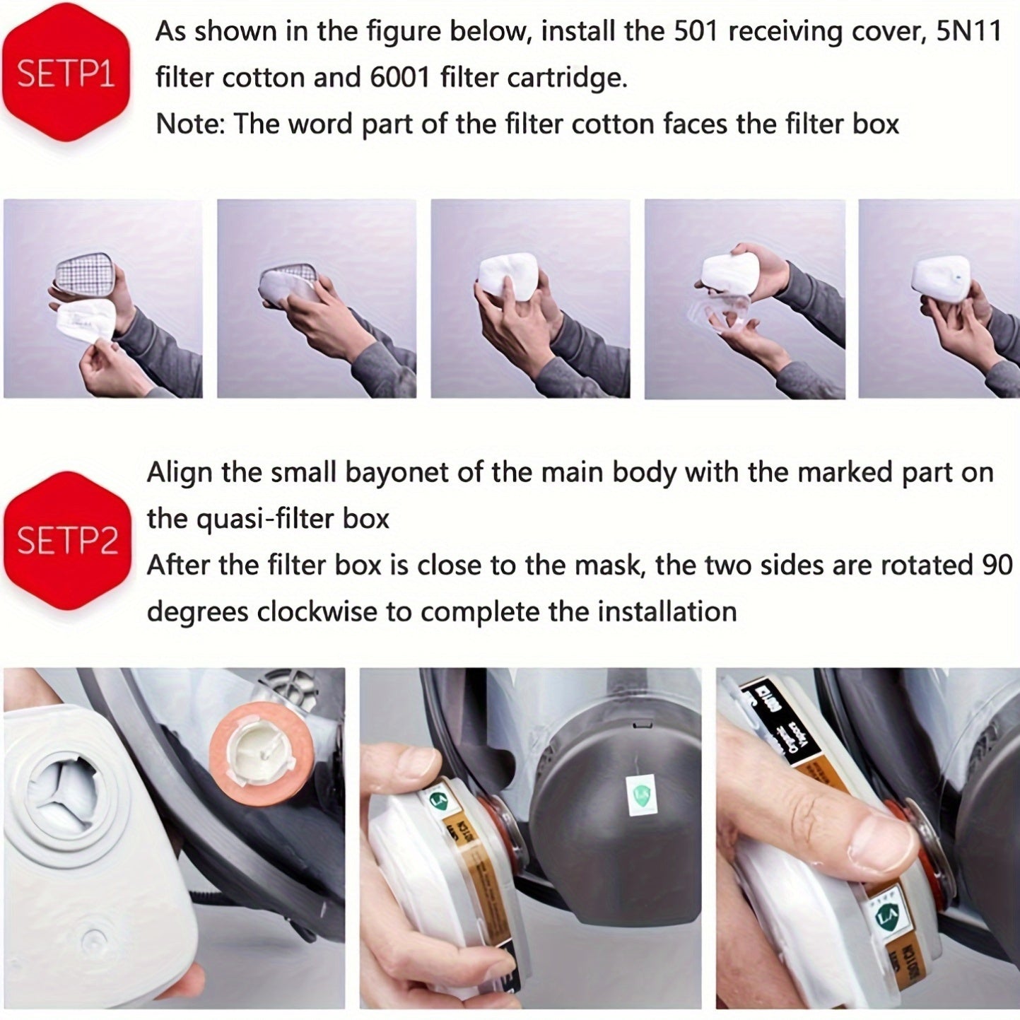 27 dona qayta ishlatiladigan yarim yuzli respirator niqobi 6200 bo'yoq, purkash va silliqlash jarayonlarida chang, tutun, asbest, kimyoviy moddalar va boshqa havodagi zarrachalarni filtrlash uchun mo'ljallangan.