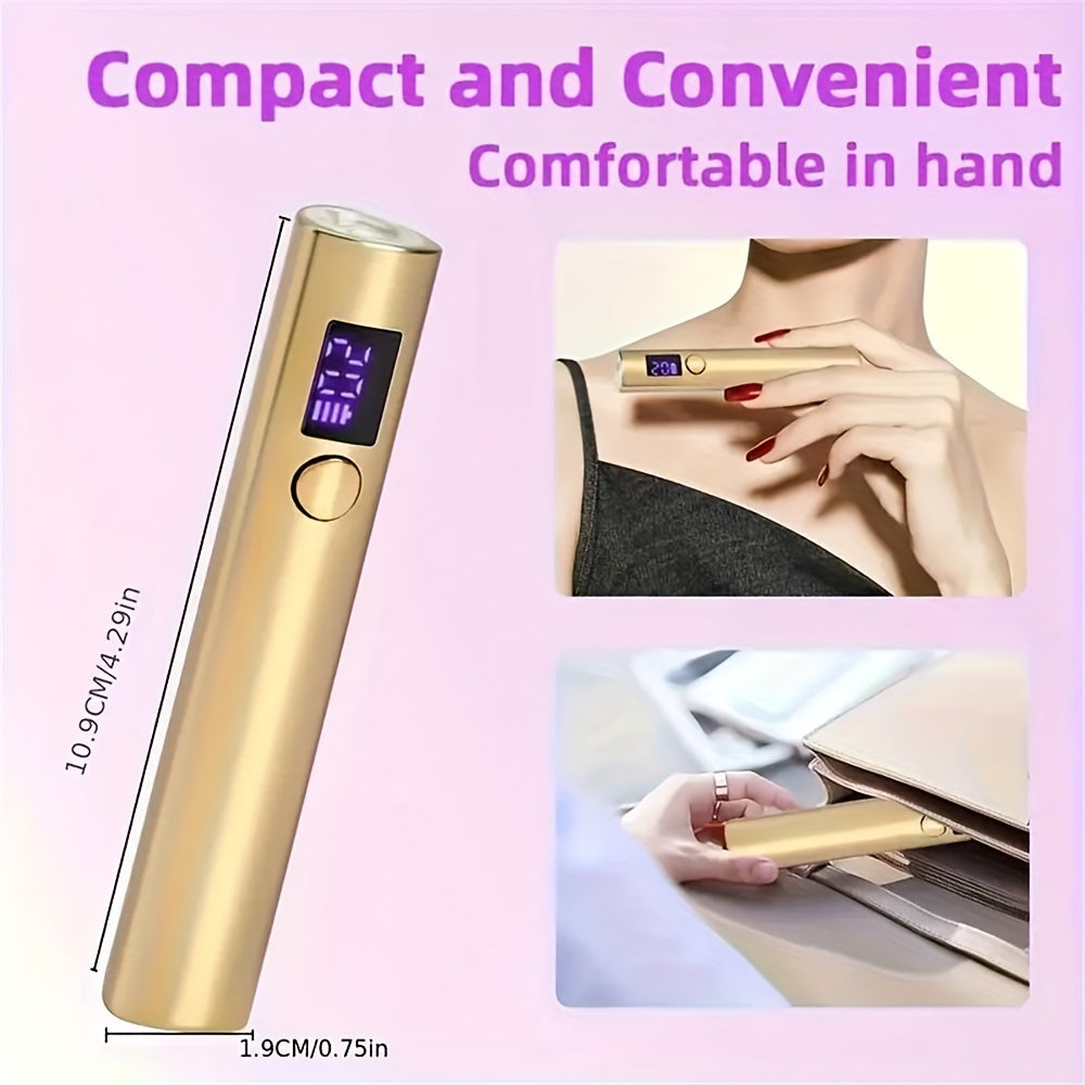 USB Rechargeable Mini LED Nail Lamp with Digital Timer for Home and Salon Manicures