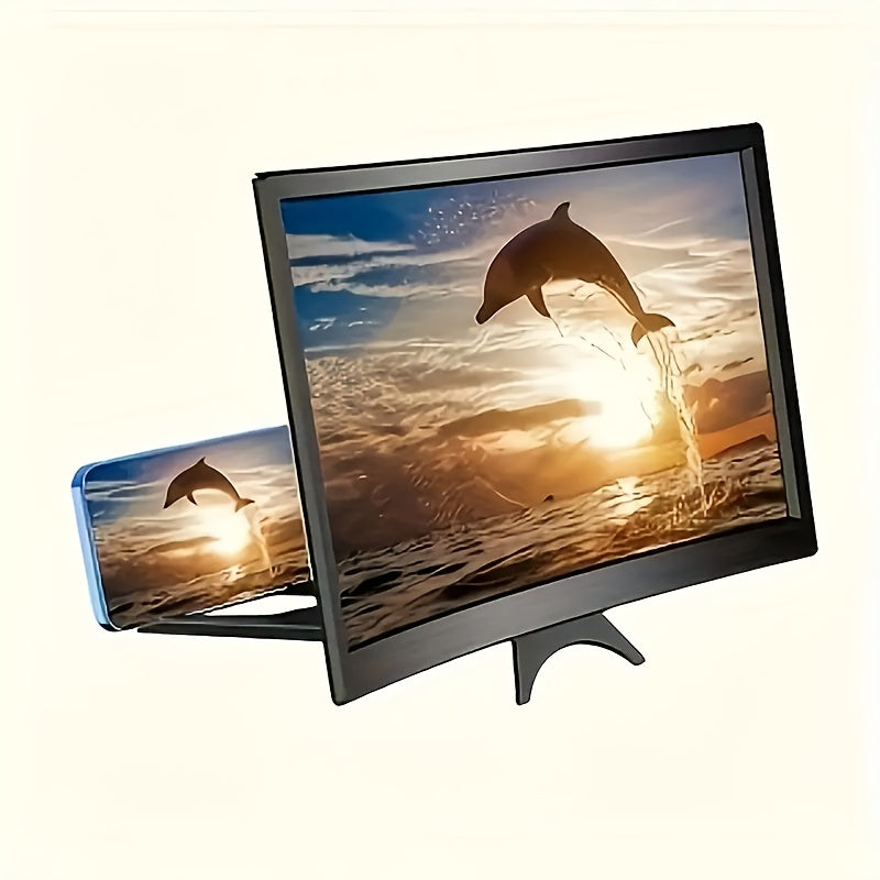 12-Inch 3D Mobile Phone Screen Magnifier with Waterproof Desktop Stand