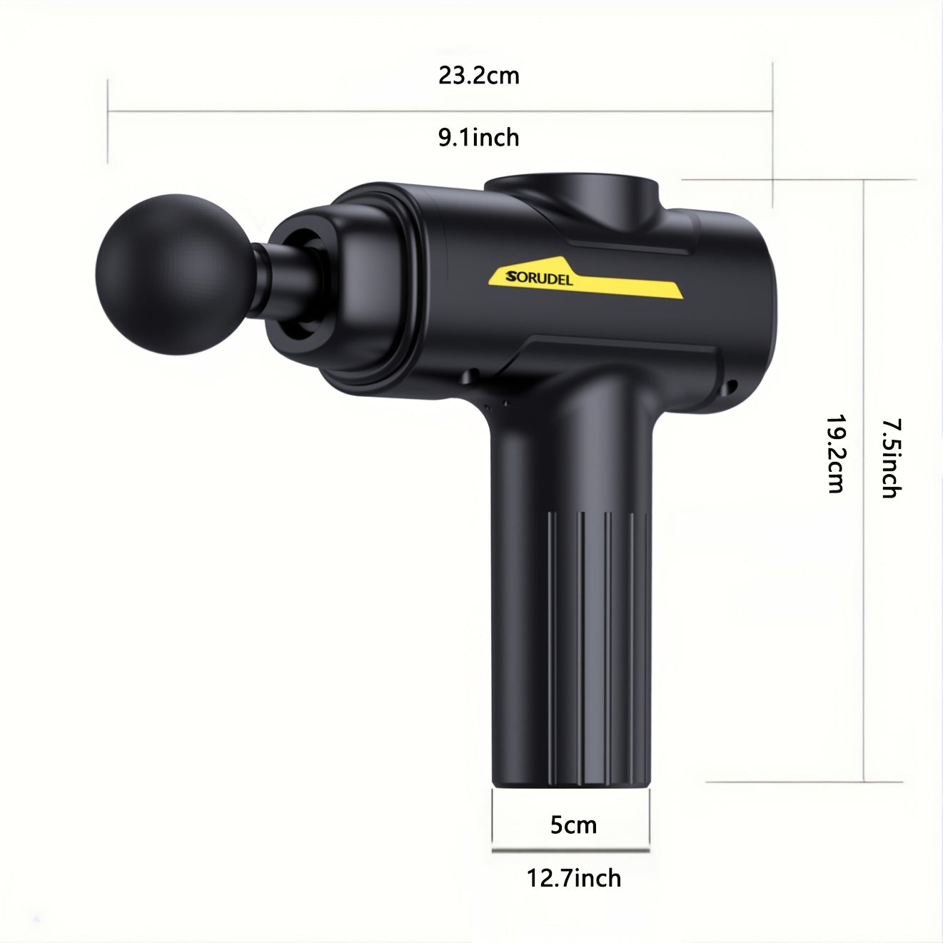 Deep Tissue Massage Gun with 8 Heads 6 Speeds Rechargeable Handheld Electric Muscle Massager