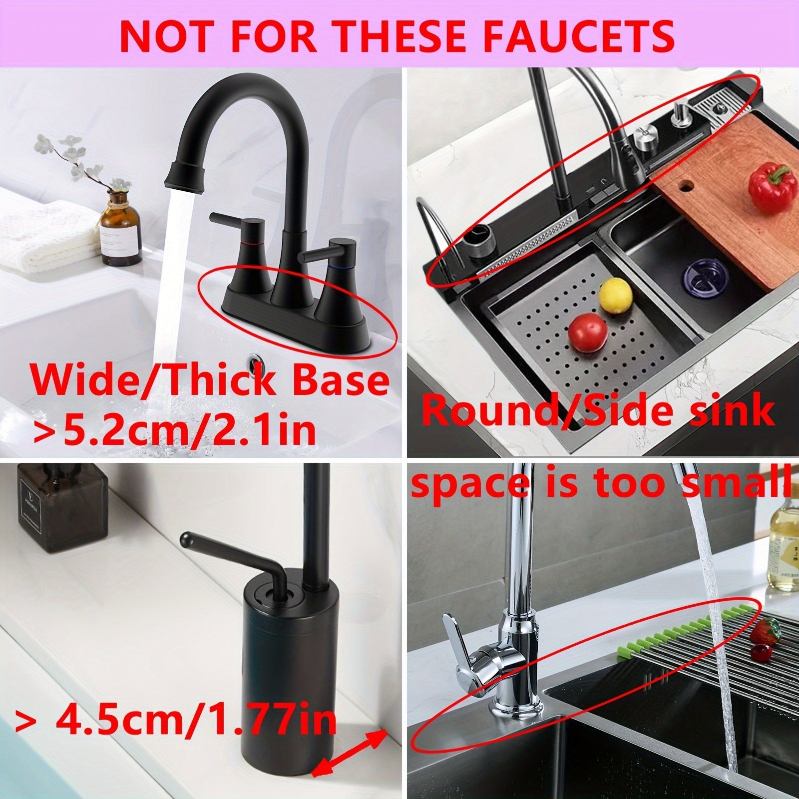 Silicone Faucet Drain Pad for Kitchen Sink Non-Slip Countertop Protector