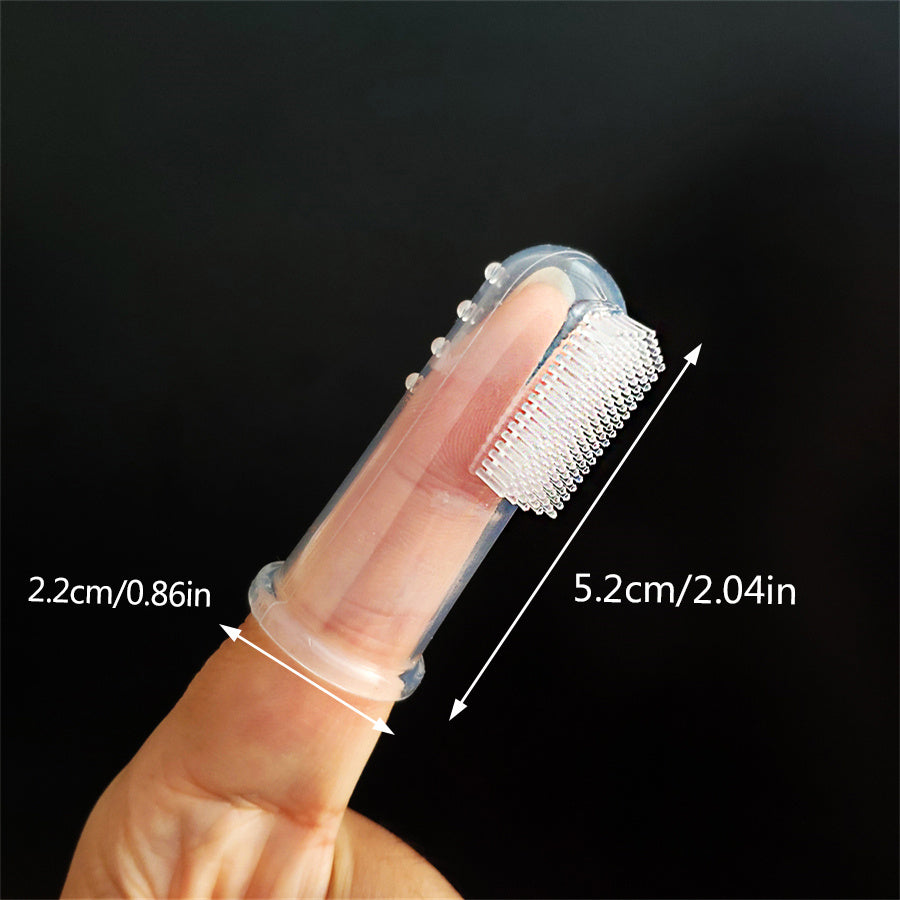 Pet Dental Care Set Soft Silicone Biodegradable Dog and Cat Toothbrushes