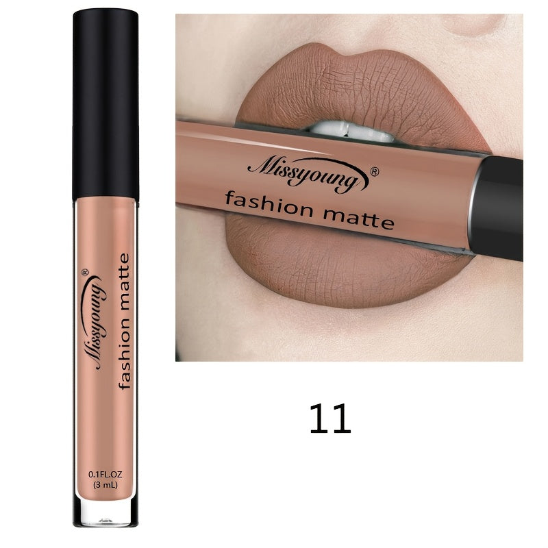Женская матовая жидкая помада для губ, стойкая, увлажняющая, красная, черная, нейтральная