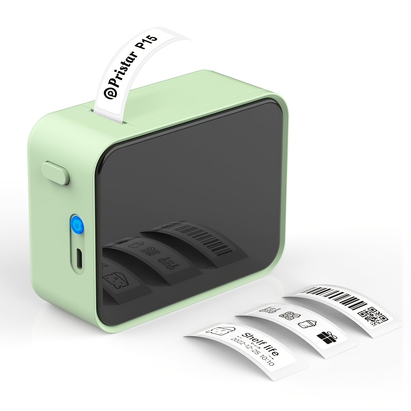 Wireless Thermal Label Printer for Barcodes and Labels 15mm HD Inkless Portable