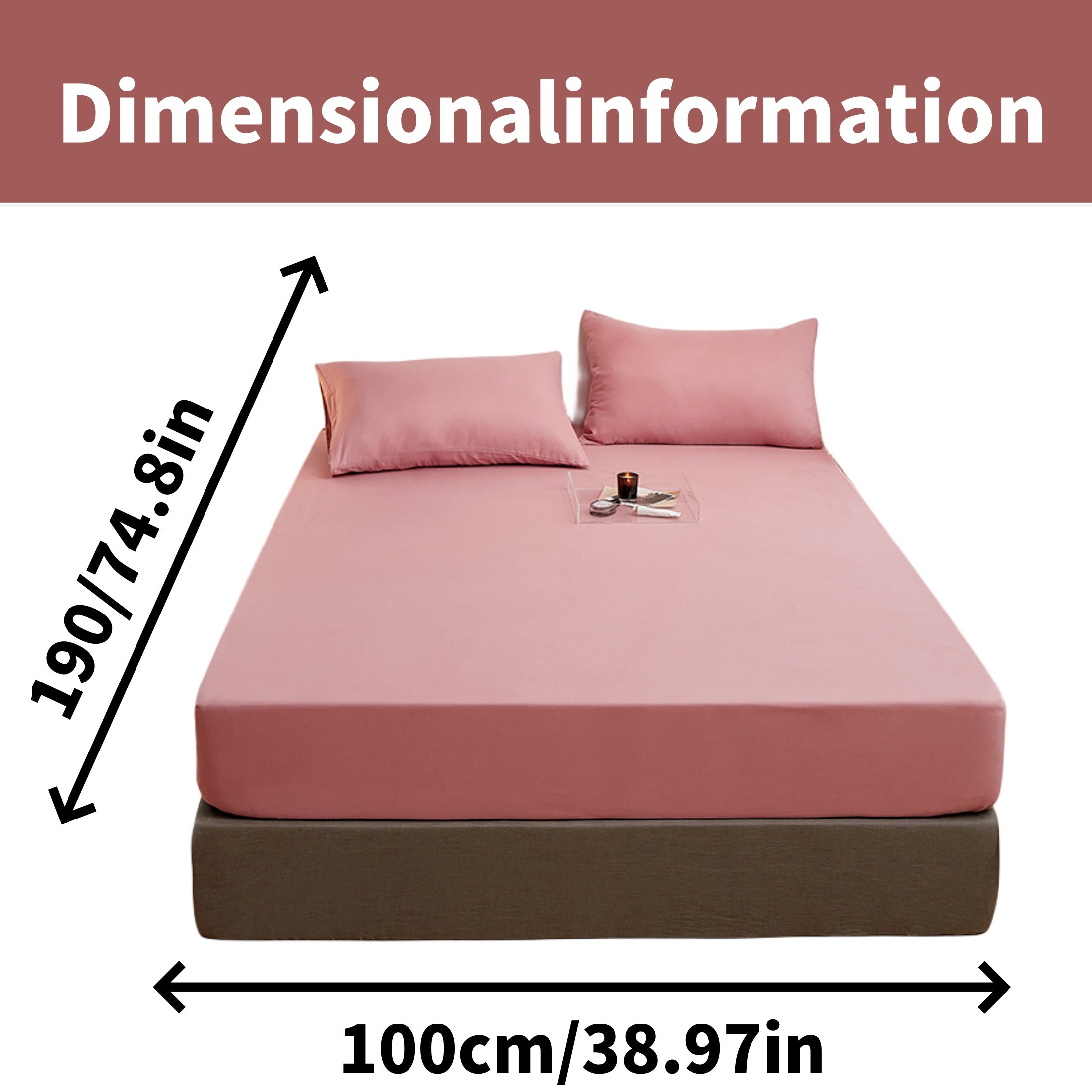 Juego de sábanas ajustadas de poliéster cepillado con 2 fundas de almohada, con bolsillo profundo, ropa de cama