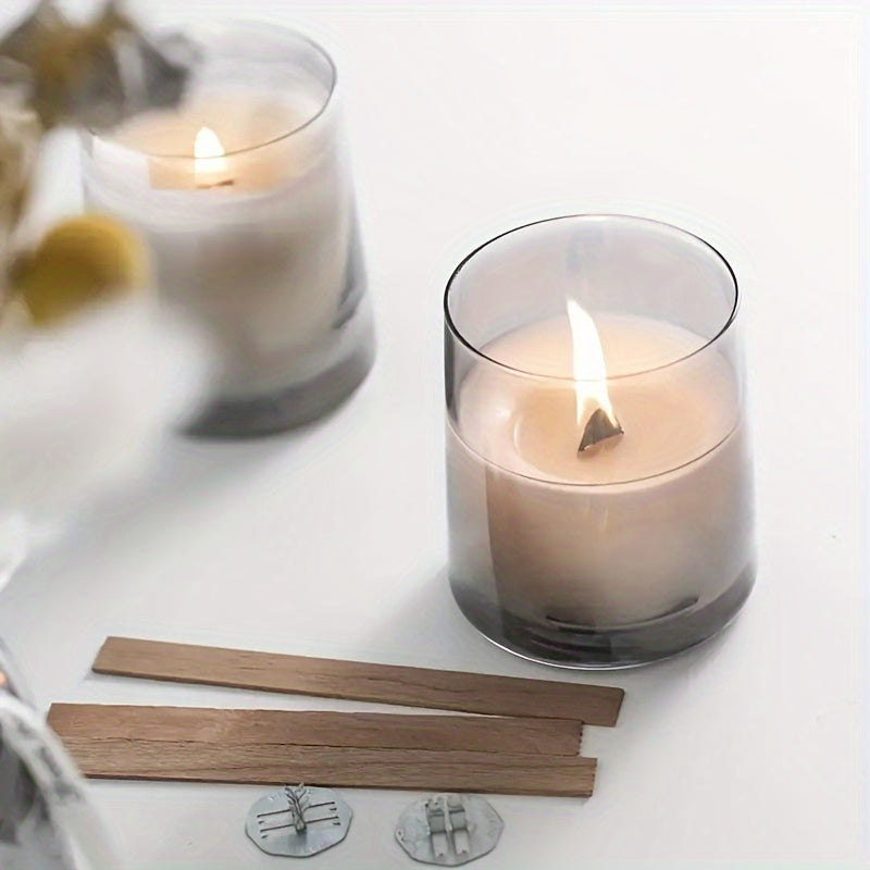 40 Pieces Wooden Candle Wicks 12.95cm Smokeless DIY Candle Making