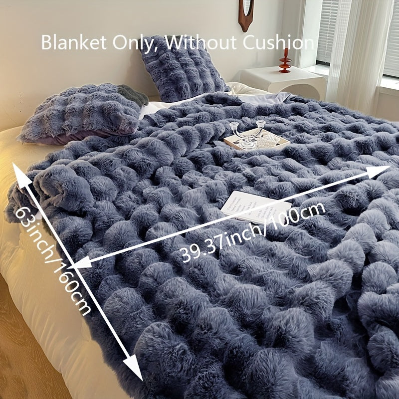 Soft Plush Solid Color Blanket for Couch Bed Travel and Camping
