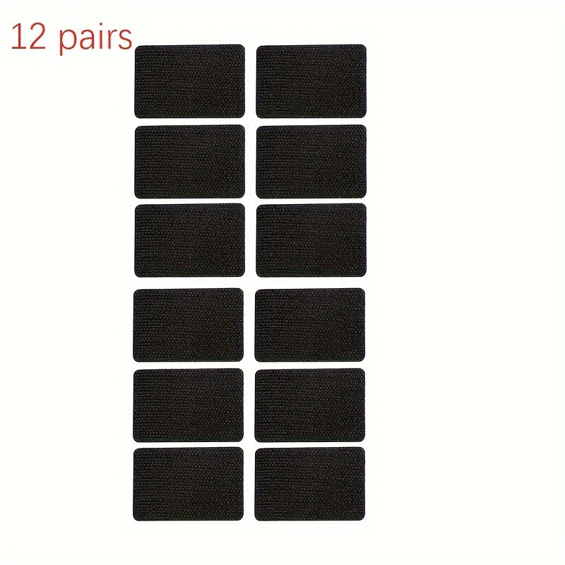 Set of 12 Non-Slip Rug Grips for Carpet and Floor Mats, Strong Adhesive Nylon