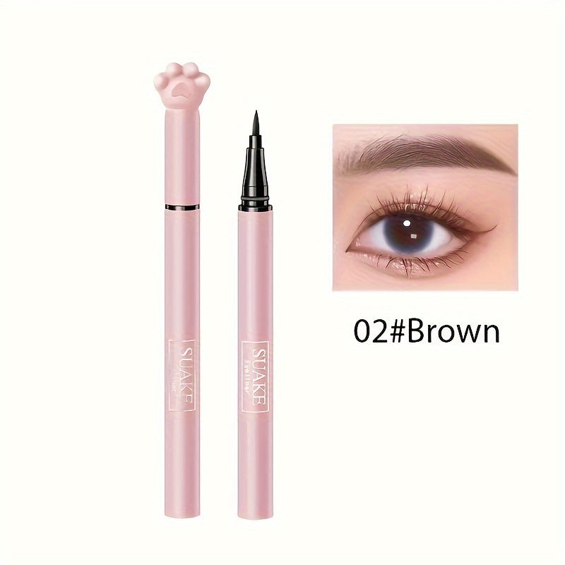 Delineador de ojos mate de punta ultra delgada a prueba de manchas, resistente al agua y de larga duración para mujer