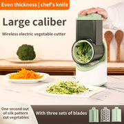 Elektrik pishloq kesgich va salat aylantiruvchi, USB orqali qayta zaryadlanadigan, 1000 RPM motor, oshxona qurilmasi, bardoshli plastmassa korpus.