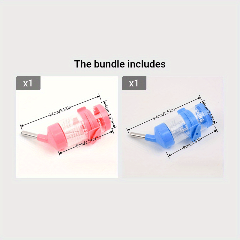 80ml Small Pet Water Dispenser for Hamsters Chinchillas and Rabbits